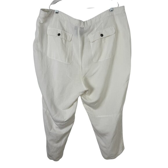 Lane Bryant Ivory Linen Rayon Wide Leg Lightweight Trouser Pants READ Sz 22/24 - Picture 4 of 10